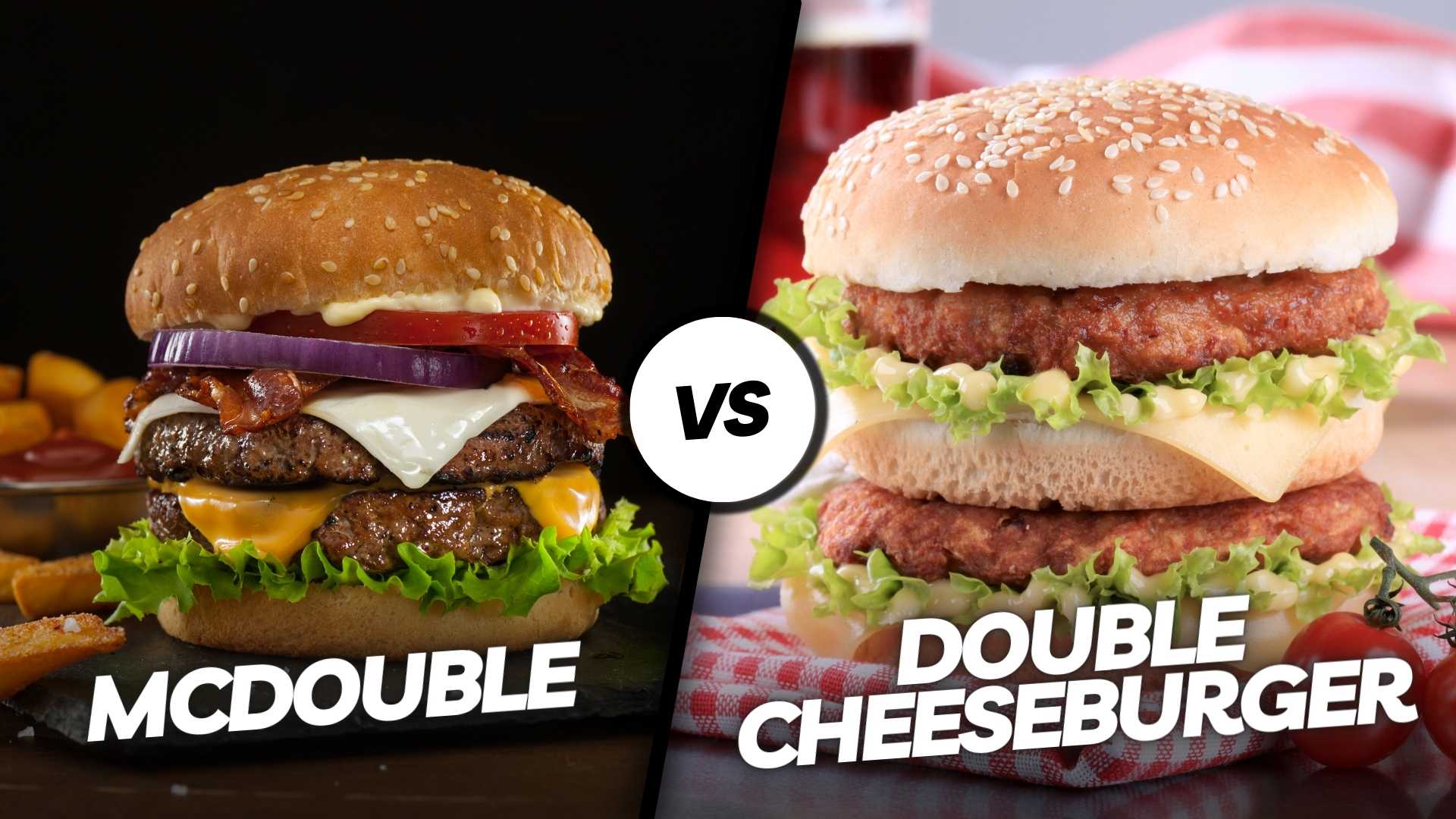 McDouble vs Double Cheeseburger