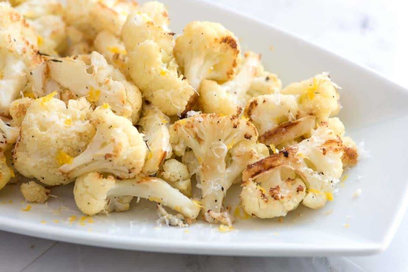 Roasted Cauliflower With Parmesan Cheese And Lemon Juice